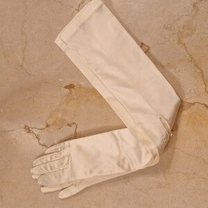 Formal long white gloves